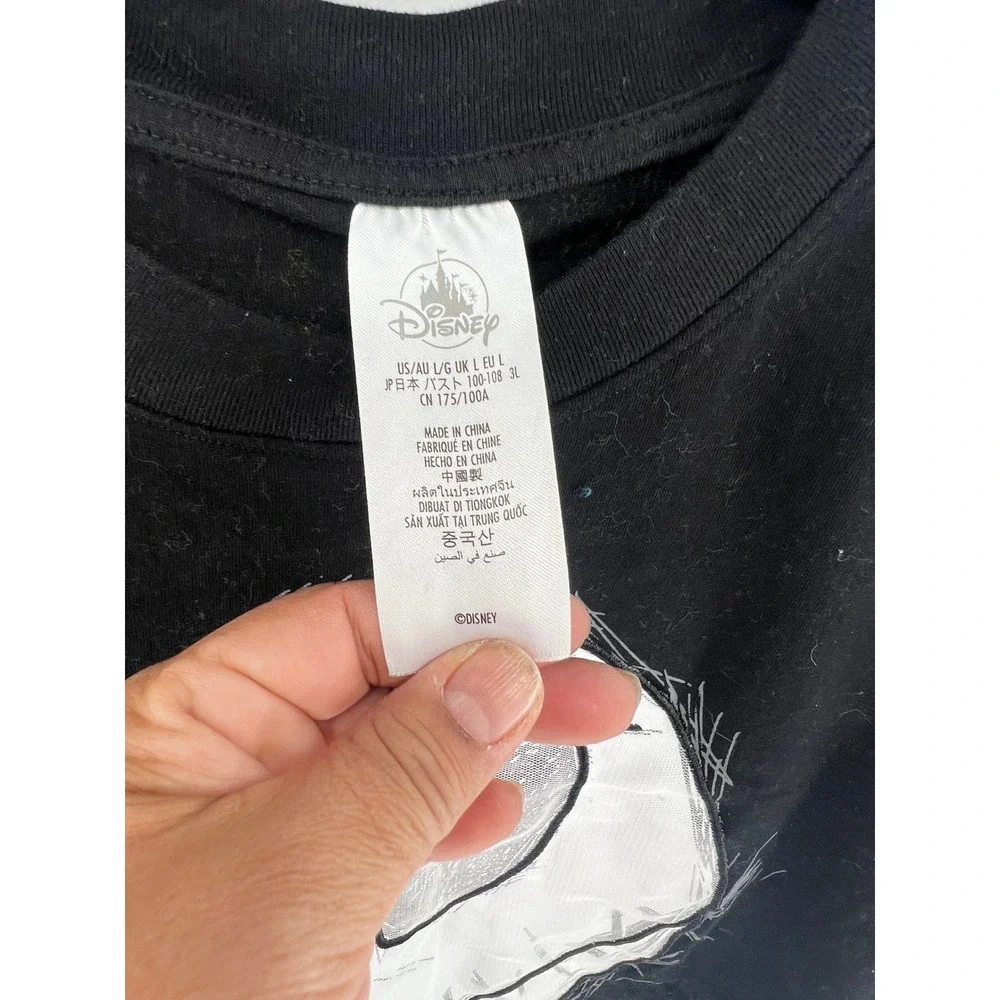 Disney Jack Skellington Nightmare Before Christmas Boxy Crop Graphic Tee Large